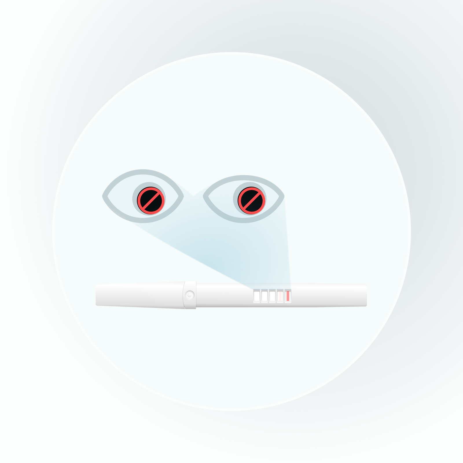 Do not read the test stick with your eyes